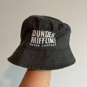 Dunder Mifflin Paper Company The Office Gray Embroidered Bucket Hat One Size